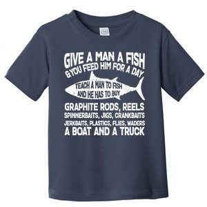 Teach A Man A Fish And He Has To Buy A Boat Toddler T-Shirt