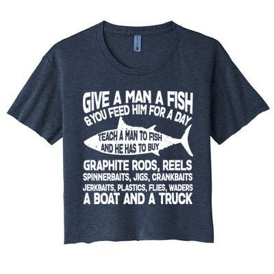 Teach A Man A Fish And He Has To Buy A Boat Crop Top