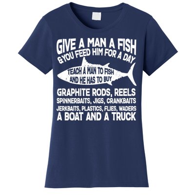 Teach A Man A Fish And He Has To Buy A Boat Women's T-Shirt