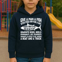 Teach A Man A Fish And He Has To Buy A Boat Kids Hoodie