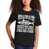 Teach A Man A Fish And He Has To Buy A Boat Kids T-Shirt