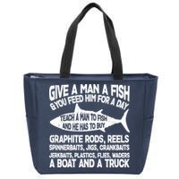 Teach A Man A Fish And He Has To Buy A Boat Zip Tote Bag