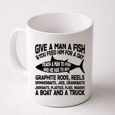 Teach A Man A Fish And He Has To Buy A Boat Coffee Mug