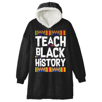 Teach Black History Hooded Wearable Blanket