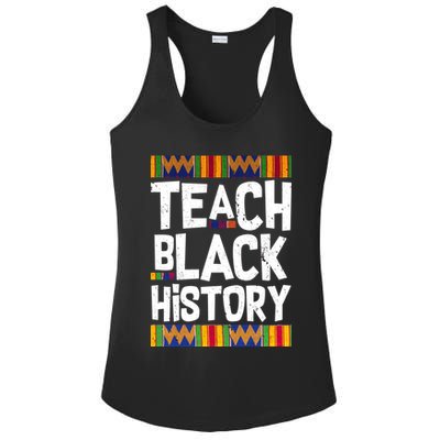 Teach Black History Ladies PosiCharge Competitor Racerback Tank