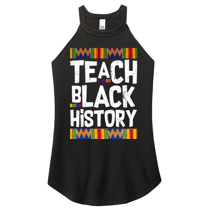 Teach Black History Women's Perfect Tri Rocker Tank