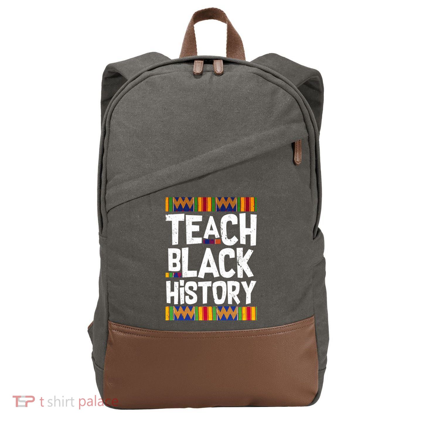 Teach Black History Cotton Canvas Backpack