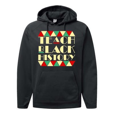 Teach Black History African Pride Performance Fleece Hoodie