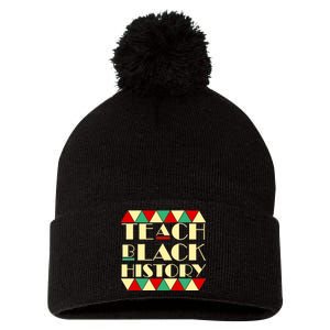 Teach Black History African Pride Pom Pom 12in Knit Beanie