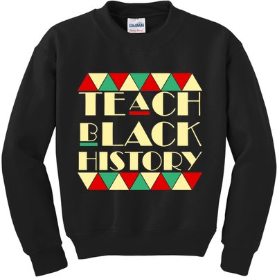 Teach Black History African Pride Kids Sweatshirt
