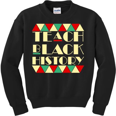 Teach Black History African Pride Kids Sweatshirt