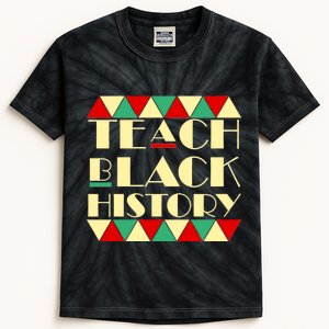 Teach Black History African Pride Kids Tie-Dye T-Shirt