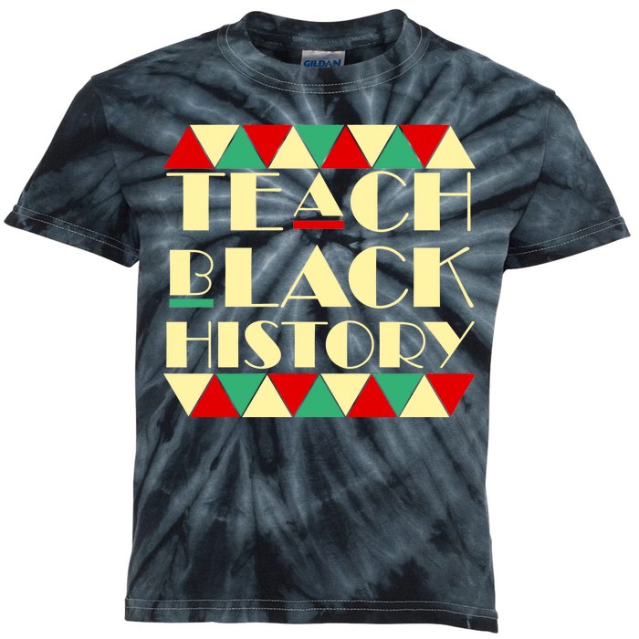 Teach Black History African Pride Kids Tie-Dye T-Shirt