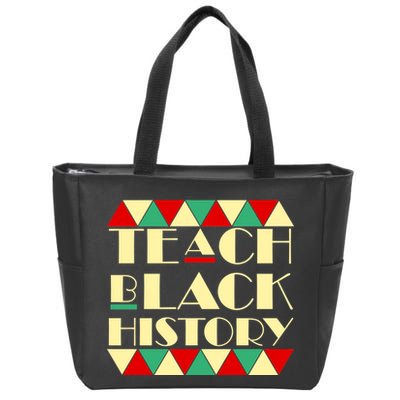 Teach Black History African Pride Zip Tote Bag