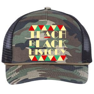 Teach Black History African Pride Retro Rope Trucker Hat Cap