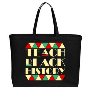 Teach Black History African Pride Cotton Canvas Jumbo Tote