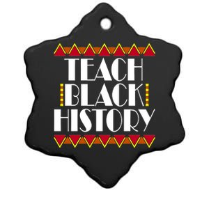 Teach Black History African Teacher Ceramic Star Ornament