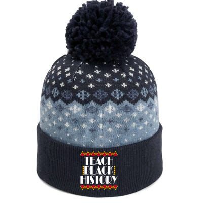 Teach Black History African Teacher The Baniff Cuffed Pom Beanie