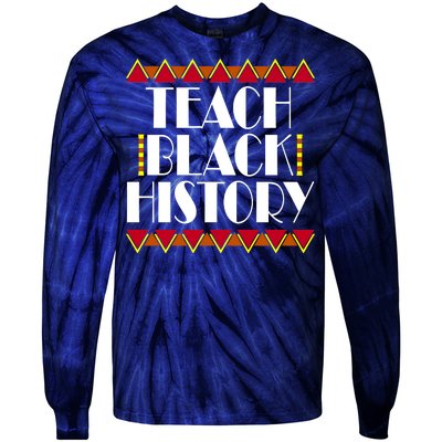 Teach Black History African Teacher Tie-Dye Long Sleeve Shirt