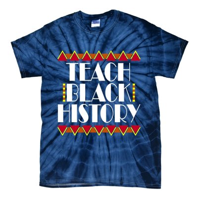Teach Black History African Teacher Tie-Dye T-Shirt