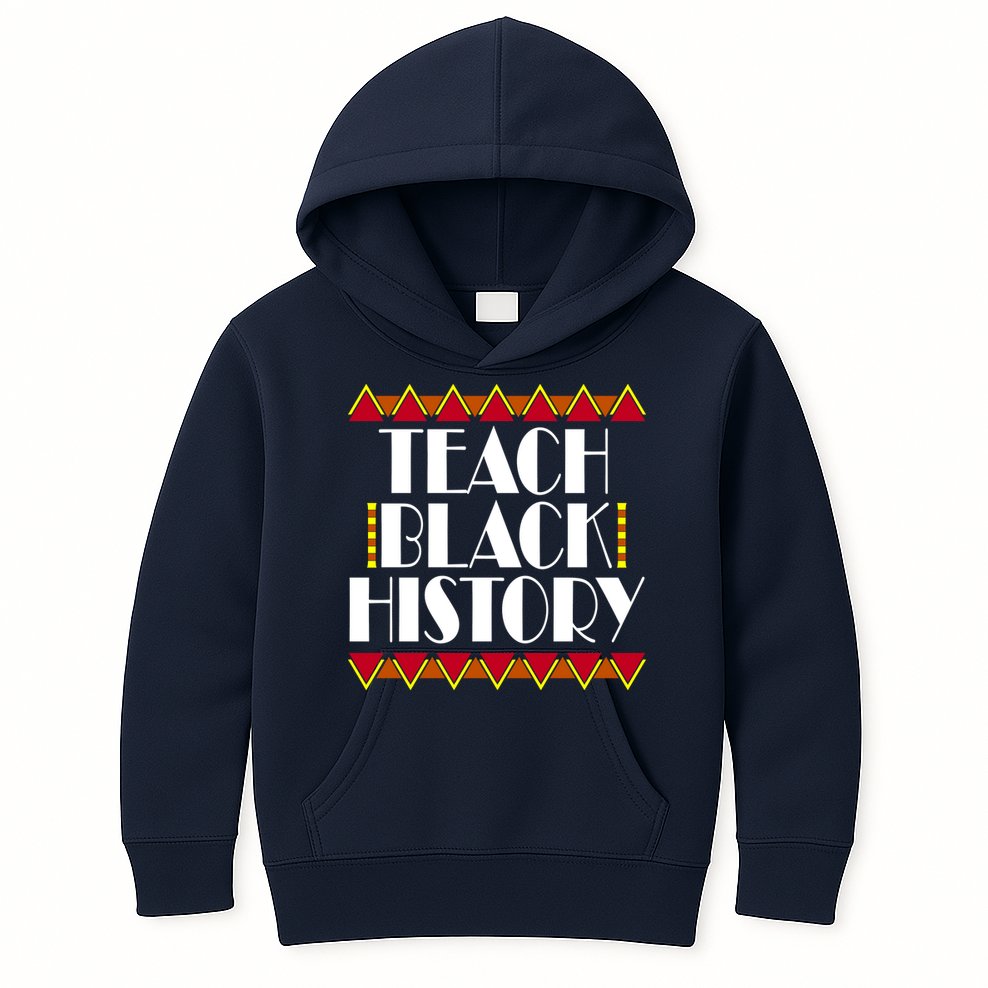Teach Black History African Teacher Kids Hoodie