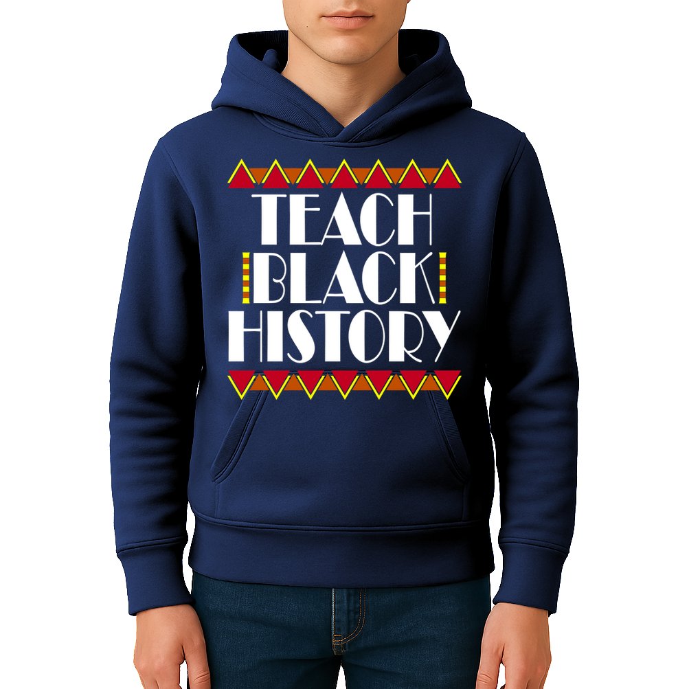 Teach Black History African Teacher Kids Hoodie