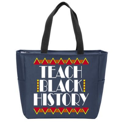 Teach Black History African Teacher Zip Tote Bag