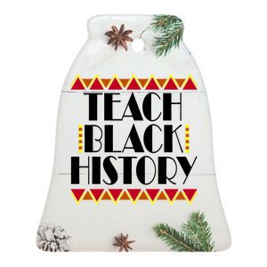 Teach Black History African Teacher Ceramic Bell Ornament