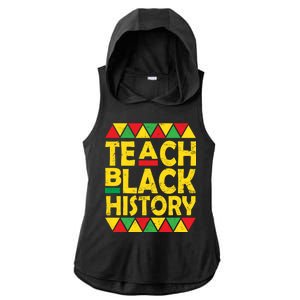 Teach Black History Month School Teacher Ladies PosiCharge Tri-Blend Wicking Draft Hoodie Tank