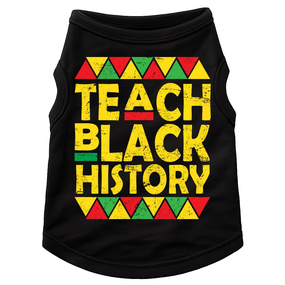 Teach Black History Month School Teacher Doggie Tank
