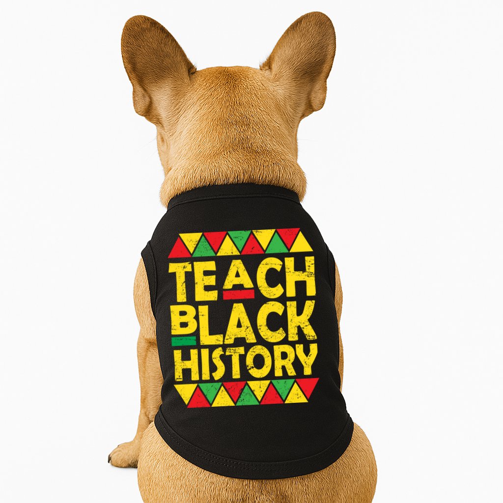 Teach Black History Month School Teacher Doggie Tank