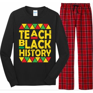 Teach Black History Month School Teacher Long Sleeve Pajama Set