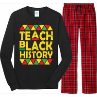 Teach Black History Month School Teacher Long Sleeve Pajama Set