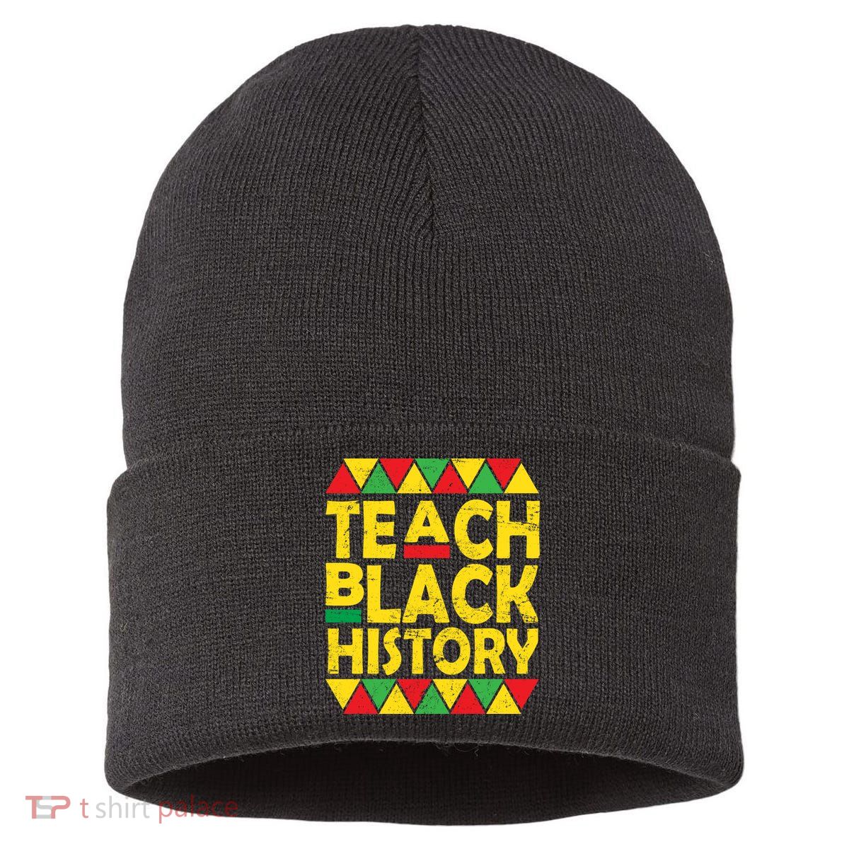 Teach Black History Month School Teacher Sustainable Knit Beanie