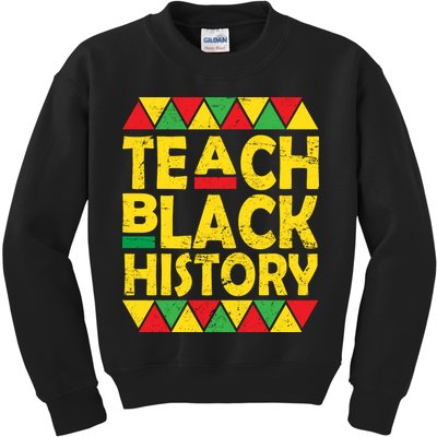 Teach Black History Month School Teacher Kids Sweatshirt