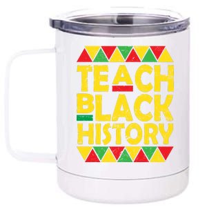 Teach Black History Month School Teacher 12 oz Stainless Steel Tumbler Cup