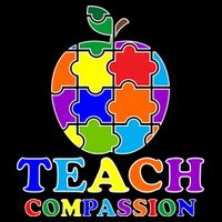 Teach Compassion Autism Awareness Teacher Apple Puzzle Flatbill Hat