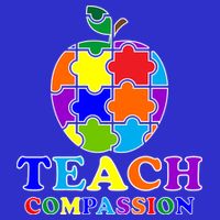 Teach Compassion Autism Awareness Teacher Apple Puzzle Apron