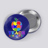 Teach Compassion Autism Awareness Teacher Apple Puzzle Button