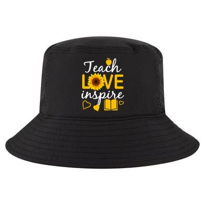 Teach Love And Inspire Sunflower Cool Comfort Performance Bucket Hat