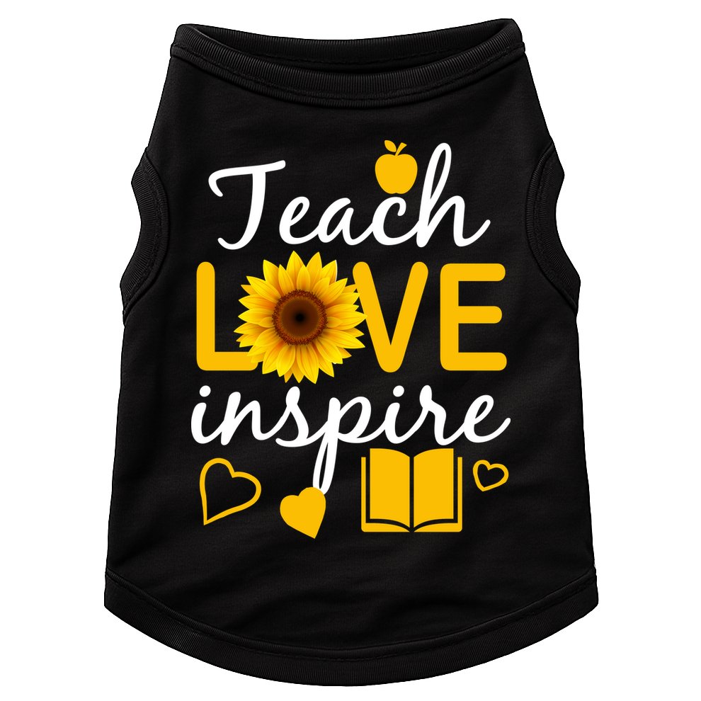 Teach Love And Inspire Sunflower Doggie Tank