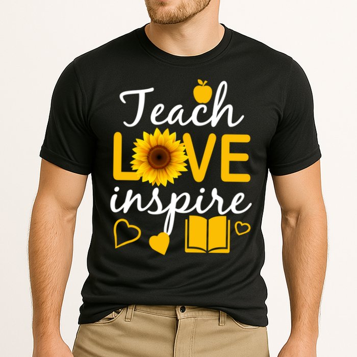 Teach Love And Inspire Sunflower Cooling Performance Crew T-Shirt