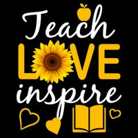 Teach Love And Inspire Sunflower Cooling Performance Crew T-Shirt