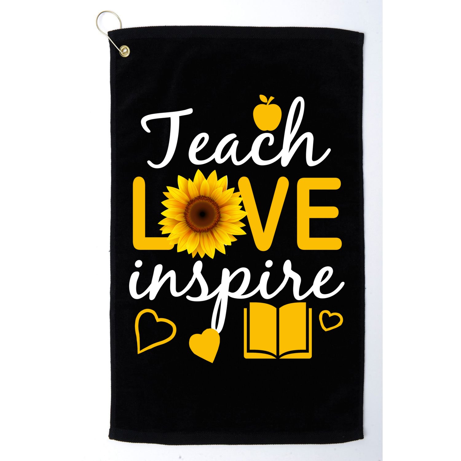 Teach Love And Inspire Sunflower Golf Towel