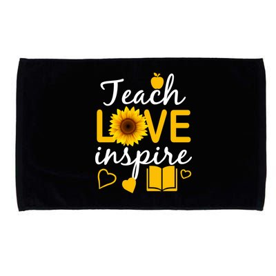 Teach Love And Inspire Sunflower Microfiber Hand Towel