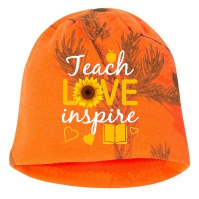 Teach Love And Inspire Sunflower Kati - Camo Knit Beanie