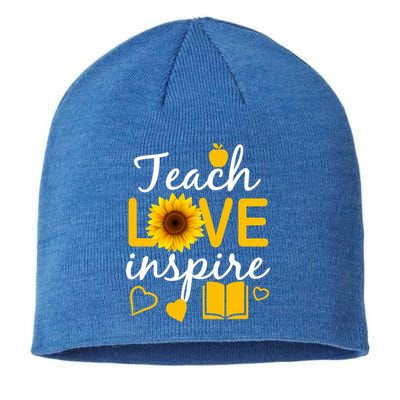 Teach Love And Inspire Sunflower Sustainable Beanie