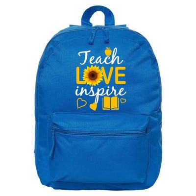 Teach Love And Inspire Sunflower 16 in Basic Backpack