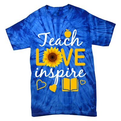 Teach Love And Inspire Sunflower Tie-Dye T-Shirt