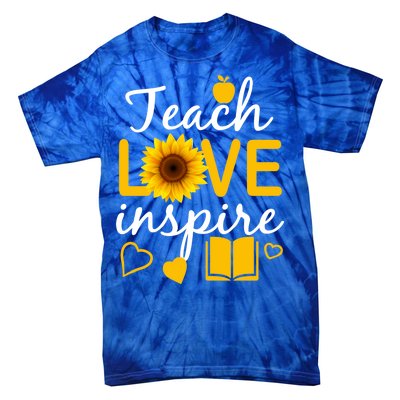 Teach Love And Inspire Sunflower Tie-Dye T-Shirt